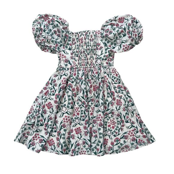 Girl’s NWT Abercrombie & Fitch Cotton Floral Print Puff Sleeve Dress Size 5/6 - Picture 6 of 6